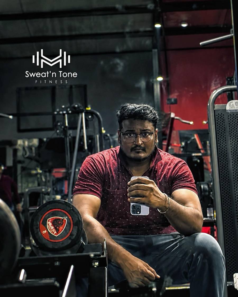 Mukesh Devanathan training at Sweat'N Tone Fitness, unisex AC gym in KK Nagar Villupuram